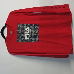FILA Boys Longsleeves red black Shirt size Large